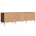 Mueble de TV madera contrachapada roble marrón 150x30x44,5 cm