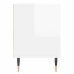 Mueble de TV madera contrachapada blanco brillo 150x30x44,5 cm