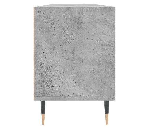 Mueble de TV madera contrachapada gris hormigón 150x30x44,5 cm