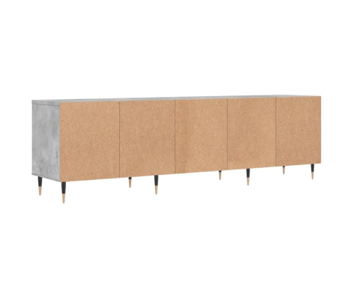 Mueble de TV madera contrachapada gris hormigón 150x30x44,5 cm