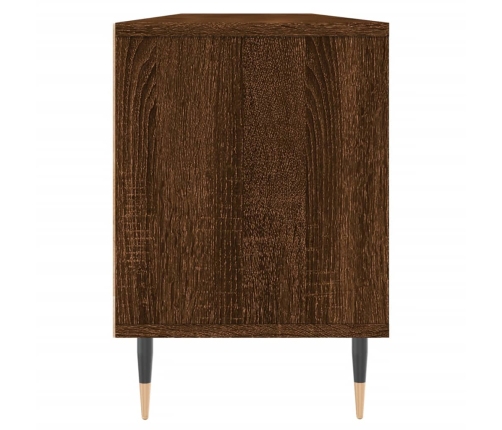 Mueble de TV madera contrachapada roble marrón 150x30x44,5 cm