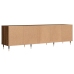 Mueble de TV madera contrachapada roble marrón 150x30x44,5 cm