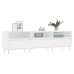 Mueble de TV madera contrachapada blanco 150x30x44,5 cm