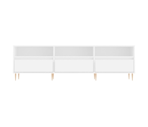 Mueble de TV madera contrachapada blanco 150x30x44,5 cm