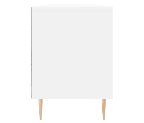 Mueble de TV madera contrachapada blanco 150x30x44,5 cm