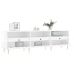 Mueble de TV madera contrachapada blanco brillo 150x30x44,5 cm