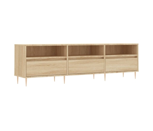 Mueble de TV madera contrachapada roble Sonoma 150x30x44,5 cm