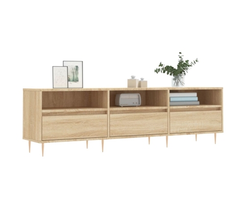 Mueble de TV madera contrachapada roble Sonoma 150x30x44,5 cm