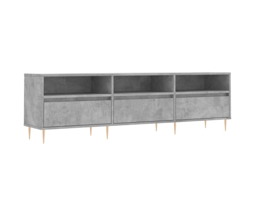 Mueble de TV madera contrachapada gris hormigón 150x30x44,5 cm