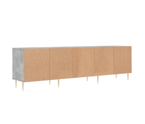 Mueble de TV madera contrachapada gris hormigón 150x30x44,5 cm