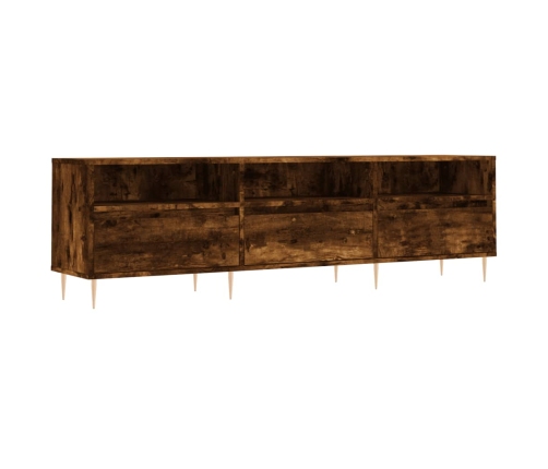 Mueble de TV madera contrachapada roble ahumado 150x30x44,5 cm