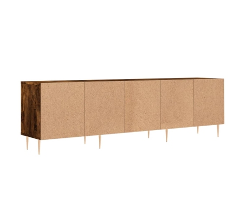 Mueble de TV madera contrachapada roble ahumado 150x30x44,5 cm