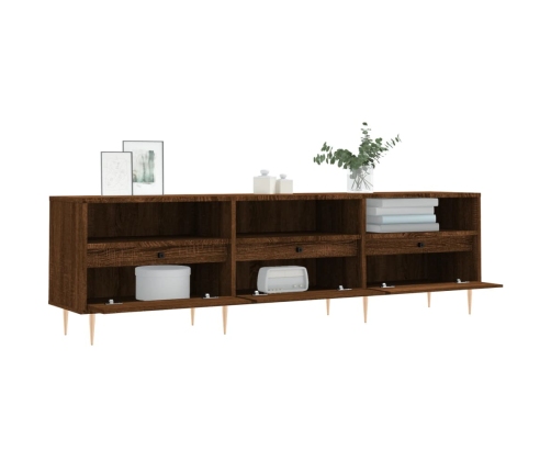 Mueble de TV madera contrachapada roble marrón 150x30x44,5 cm