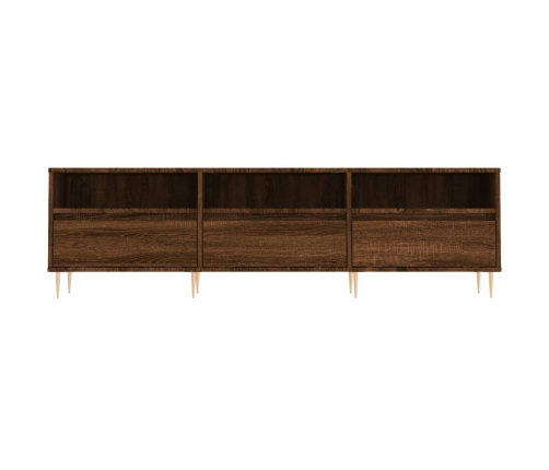 Mueble de TV madera contrachapada roble marrón 150x30x44,5 cm