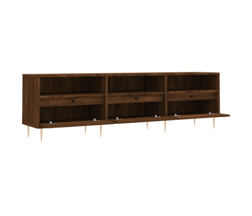 Mueble de TV madera contrachapada roble marrón 150x30x44,5 cm