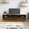 Mueble de TV madera contrachapada roble marrón 150x30x44,5 cm