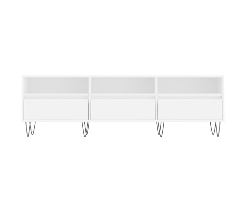 Mueble de TV madera contrachapada blanco 150x30x44,5 cm