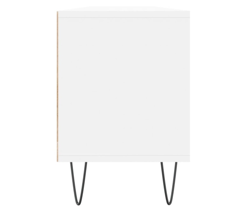 Mueble de TV madera contrachapada blanco 150x30x44,5 cm