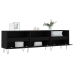 vidaXL Mueble de TV madera contrachapada negro 150x30x44,5 cm