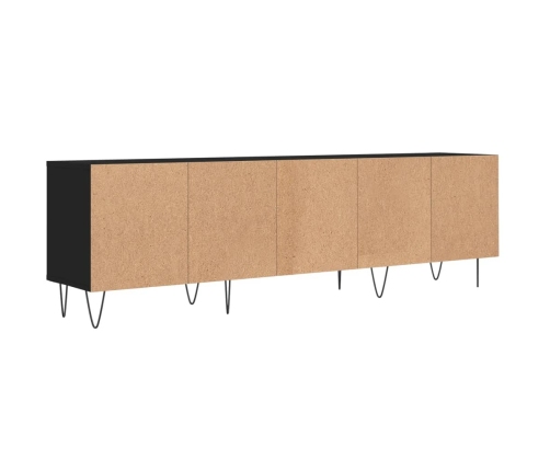 vidaXL Mueble de TV madera contrachapada negro 150x30x44,5 cm