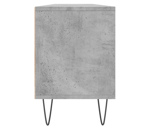 Mueble de TV madera contrachapada gris hormigón 150x30x44,5 cm