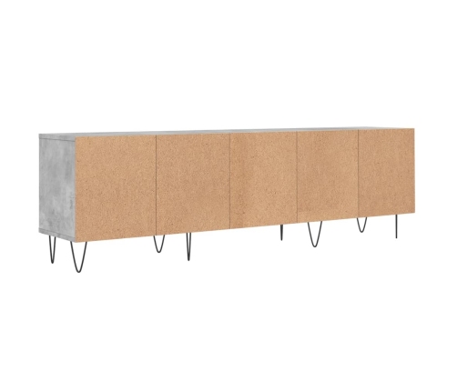 Mueble de TV madera contrachapada gris hormigón 150x30x44,5 cm