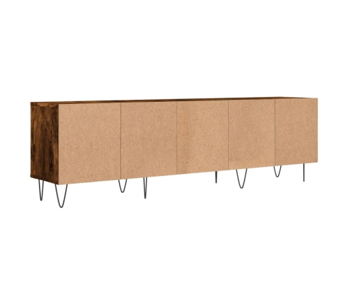 Mueble de TV madera contrachapada roble ahumado 150x30x44,5 cm