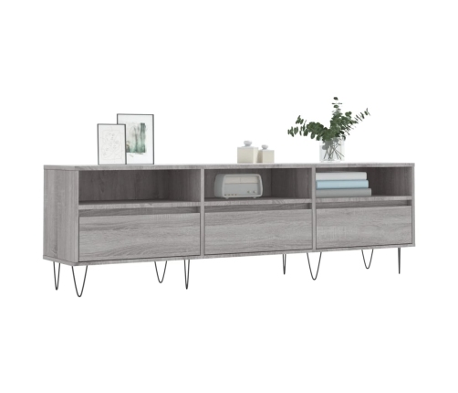 Mueble para TV madera contrachapada gris Sonoma 150x30x44,5 cm