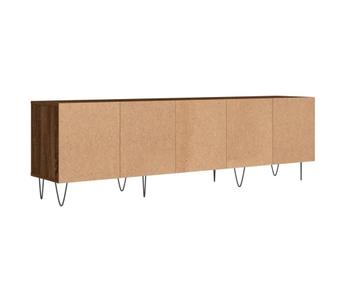 Mueble de TV madera contrachapada roble marrón 150x30x44,5 cm