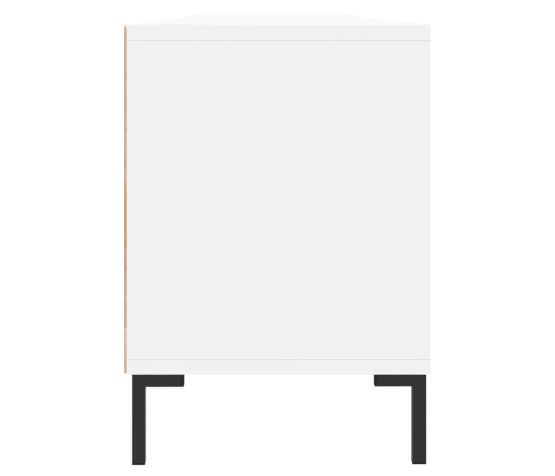 Mueble de TV madera contrachapada blanco 150x30x44,5 cm