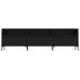 Mueble de TV madera contrachapada negro 150x30x44,5 cm