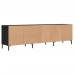 Mueble de TV madera contrachapada negro 150x30x44,5 cm