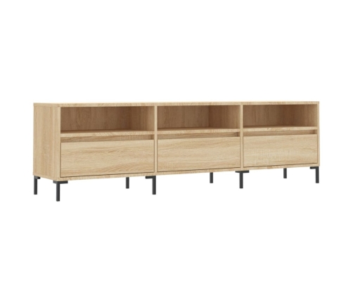 Mueble de TV madera contrachapada roble Sonoma 150x30x44,5 cm