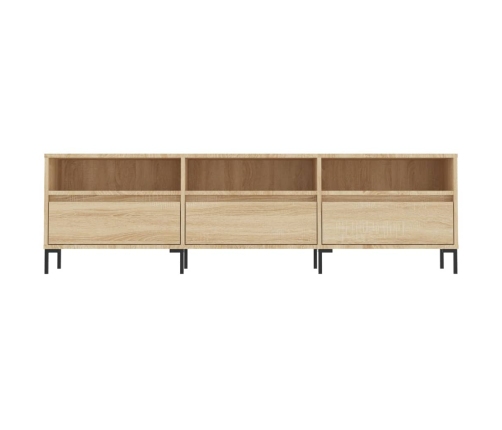 Mueble de TV madera contrachapada roble Sonoma 150x30x44,5 cm