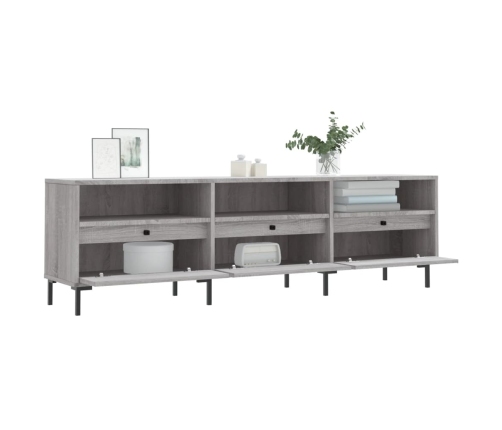 Mueble para TV madera contrachapada gris Sonoma 150x30x44,5 cm