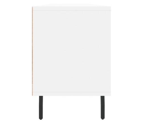 Mueble de TV madera contrachapada blanco 150x30x44,5 cm