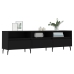 Mueble de TV madera contrachapada negro 150x30x44,5 cm