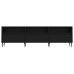 Mueble de TV madera contrachapada negro 150x30x44,5 cm