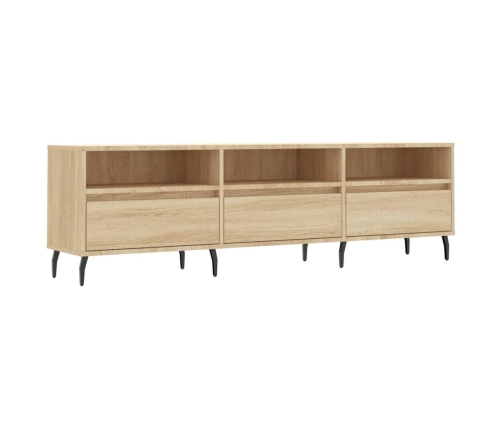 Mueble de TV madera contrachapada roble Sonoma 150x30x44,5 cm