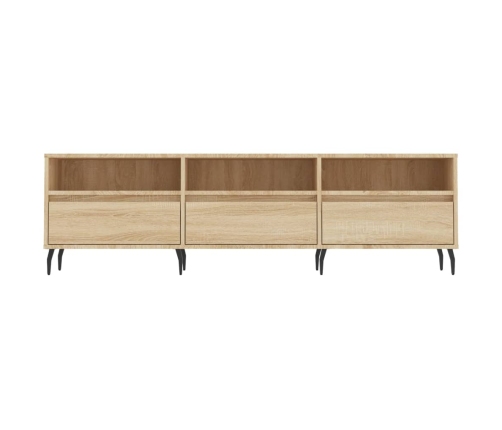 Mueble de TV madera contrachapada roble Sonoma 150x30x44,5 cm