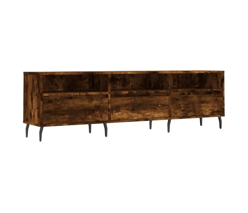 Mueble de TV madera contrachapada roble ahumado 150x30x44,5 cm