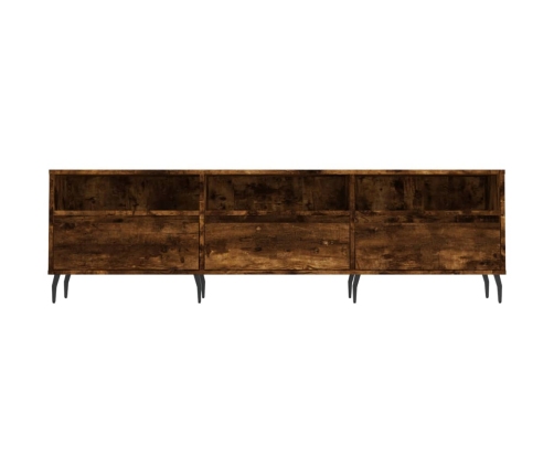 Mueble de TV madera contrachapada roble ahumado 150x30x44,5 cm