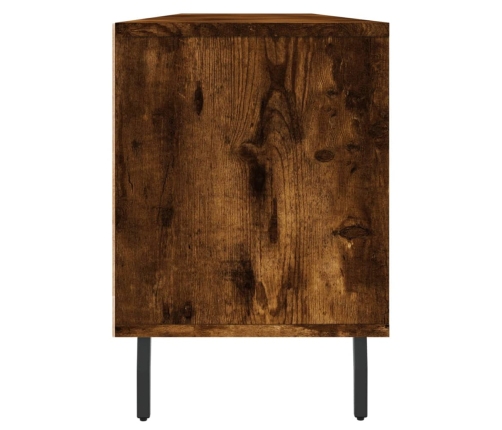 Mueble de TV madera contrachapada roble ahumado 150x30x44,5 cm