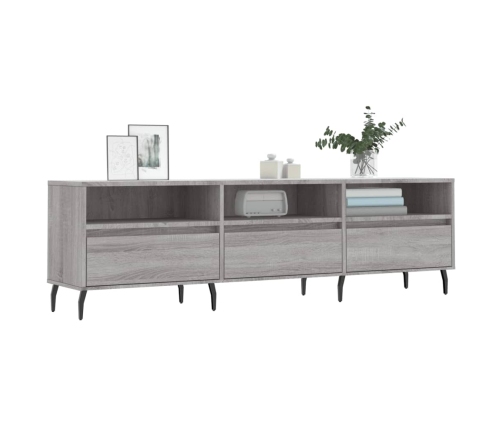 Mueble para TV madera contrachapada gris Sonoma 150x30x44,5 cm