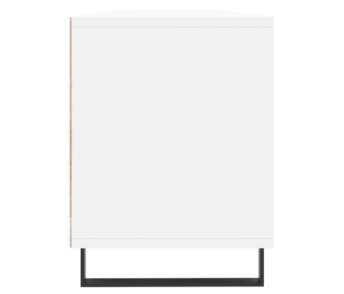 Mueble de TV madera contrachapada blanco 150x30x44,5 cm