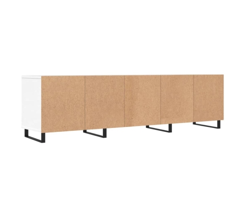 Mueble de TV madera contrachapada blanco 150x30x44,5 cm