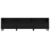 Mueble de TV madera contrachapada negro 150x30x44,5 cm