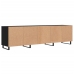 Mueble de TV madera contrachapada negro 150x30x44,5 cm