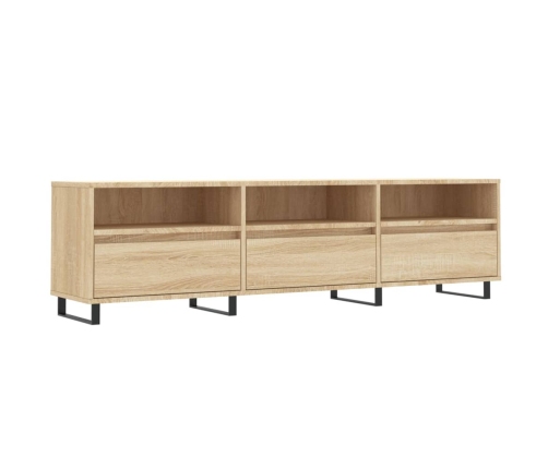 Mueble de TV madera contrachapada roble Sonoma 150x30x44,5 cm