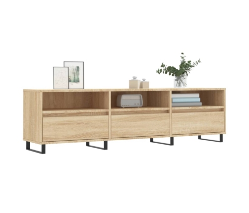 Mueble de TV madera contrachapada roble Sonoma 150x30x44,5 cm